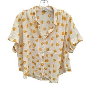 Chic Madewell Hilltop Daisy Print Button-Up Shirt XL